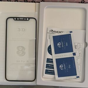 Amovo Screen Protector Iphone X Glass Black Border NIB